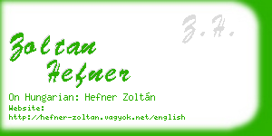 zoltan hefner business card